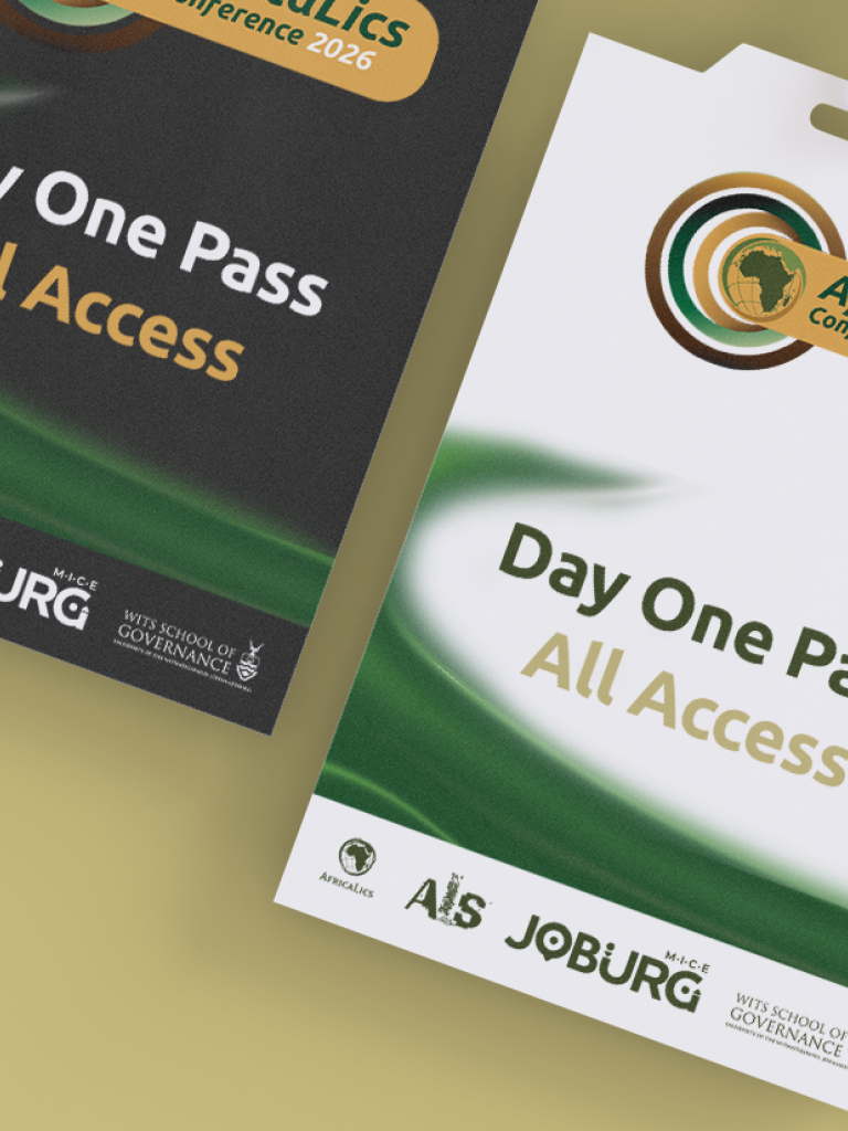Image shows lanyards for conference 